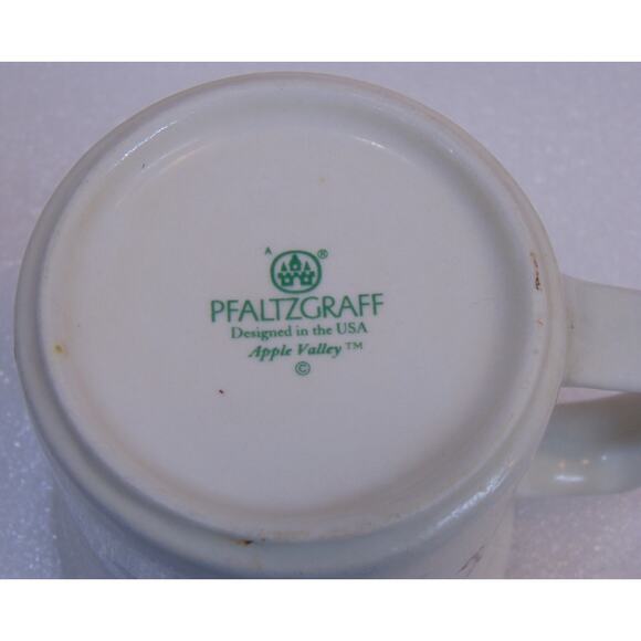 4 Pfaltzgraff Apple Valley Coffee Cup Tree Butterfly Rabbit Farmer Garden Vintag - Picture 9 of 12
